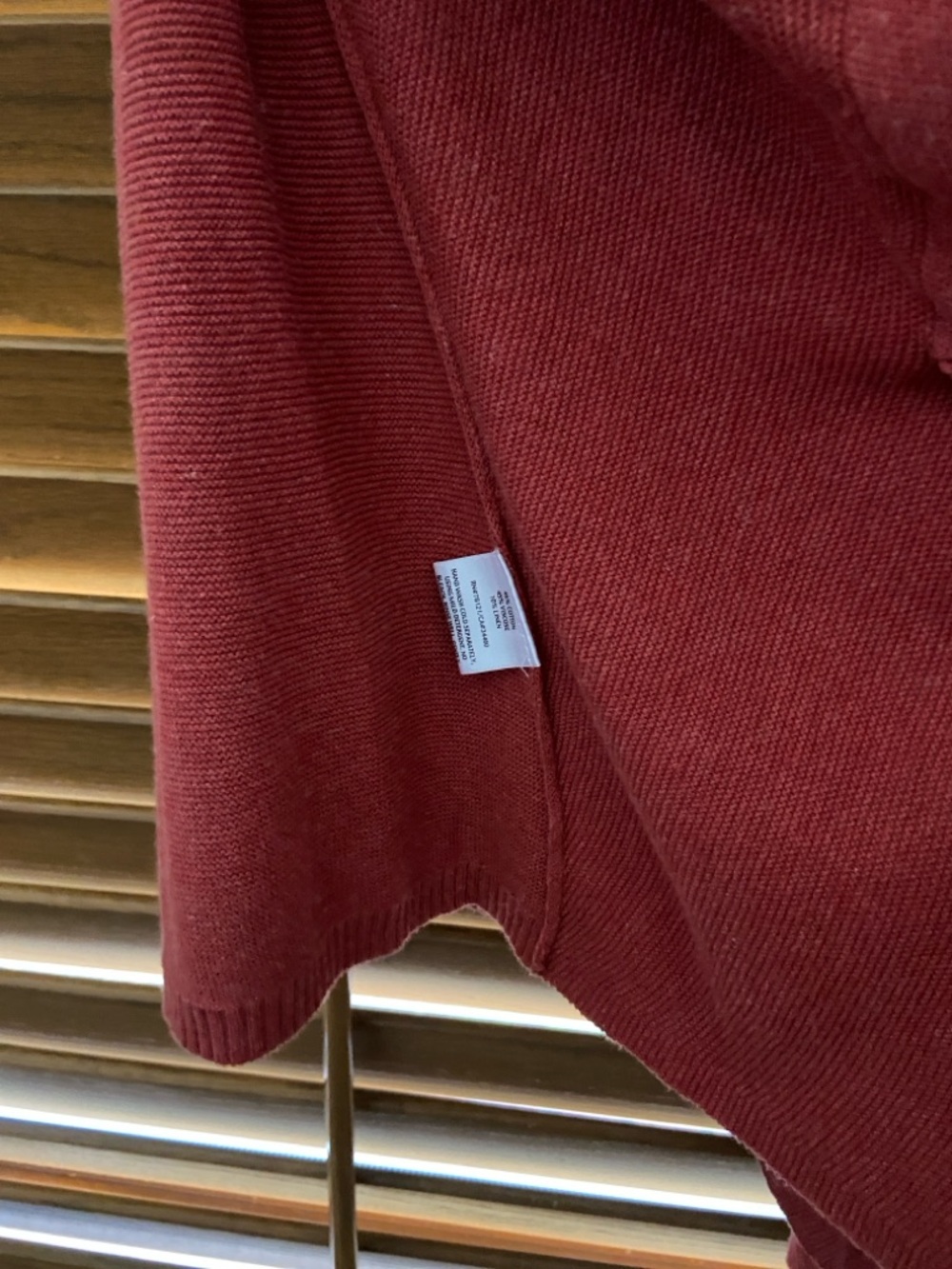 Eileen Fisher S M Muted Rust Red Long Cardigan - Linen Cotton Blend 10 - 12 NWOT